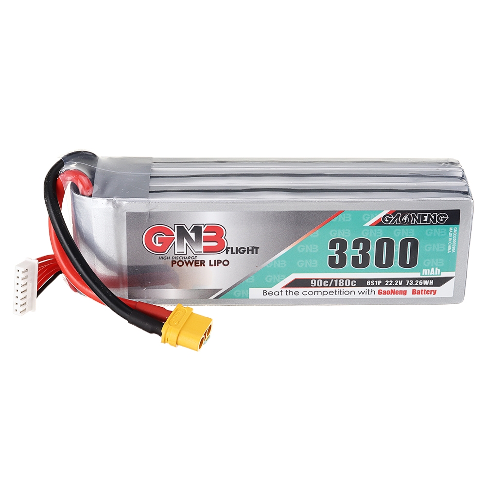 Gaoneng GNB 22.2V 3300mAh 90C 6S Lipo Battery XT60 Plug for RC Drone