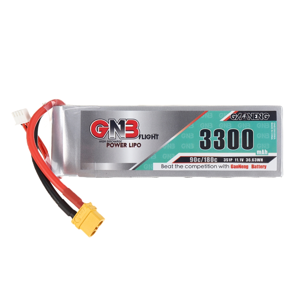 Gaoneng GNB 11.1V 3300mAh 90C 3S Lipo Battery XT60 Plug for for Fixed Wing Vehicle RC Model