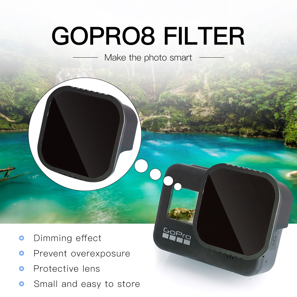 RCSTQ CPL ND8 ND16 ND32 Lens Filter Kit for GoPro Hero 8 Black FPV Camera