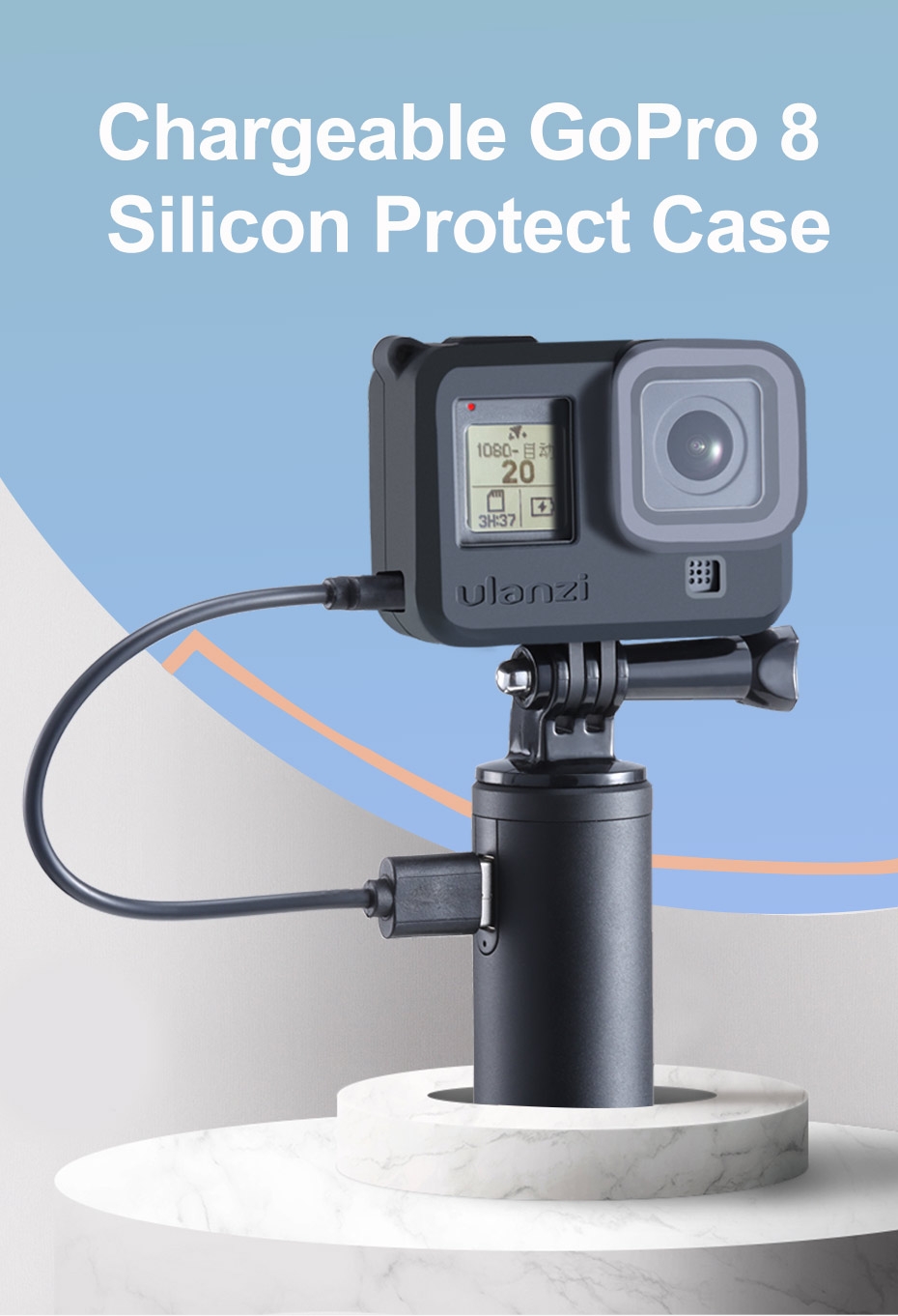 Ulanzi G8-3 Silicone Cage Protective Case With Lens Cap for GoPro Hero 8 FPV Camera