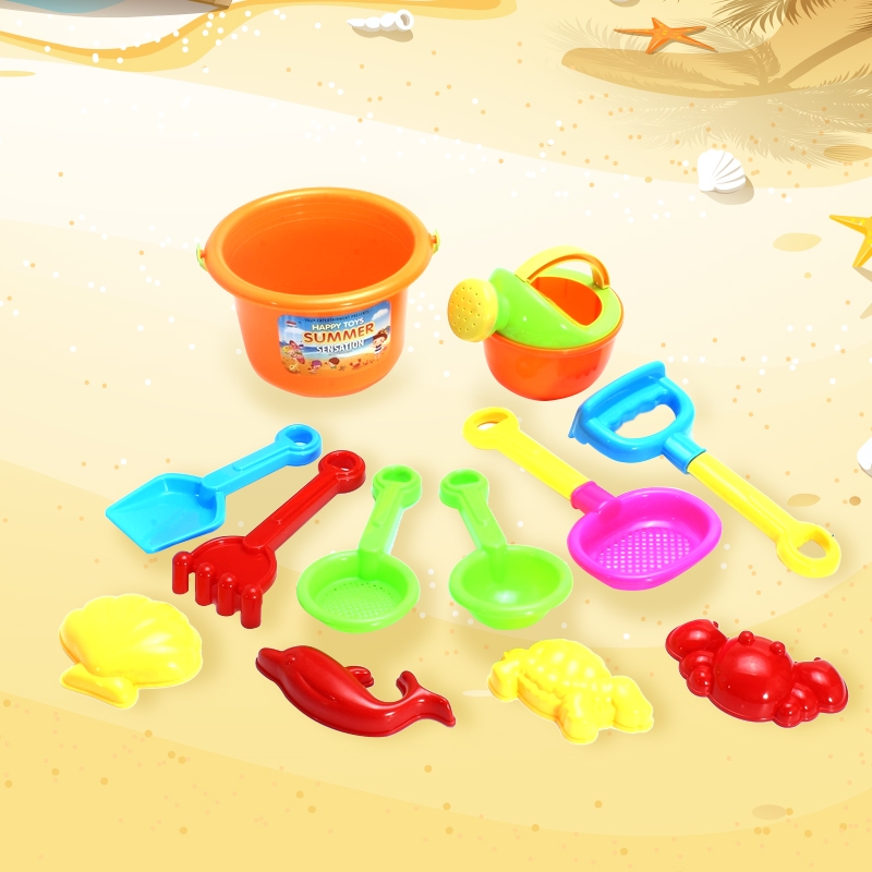 12 PCS Plastic Beach Sand Play Toys Set Intelligence Development Toy for Children Gift