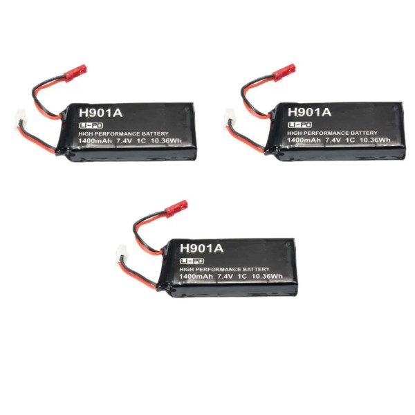 3PCS 7.4V 1400mAh Lipo Battery For Hubsan H501S H502S H109S H901A Transmitter - Photo: 1