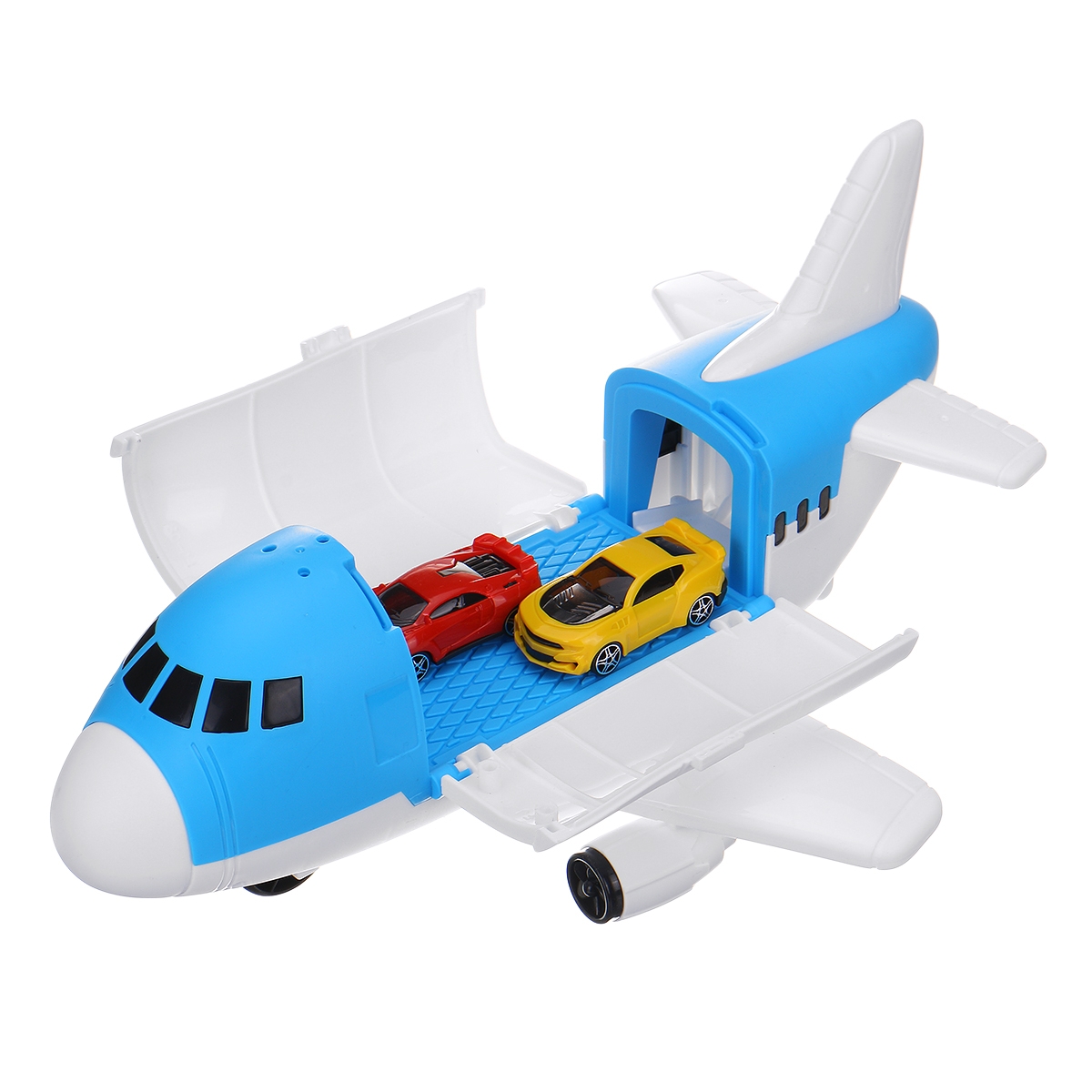 Storage Transport Aircraft Model Inertia Diecast Model Car Set Toy for Children's Gift