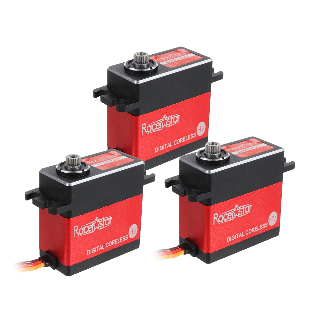 3PCS Racerstar CLS6322HV 120° 21KG Coreless Digital Servo For 600/650/700 Swashplate RC Helicopter Airplane Car