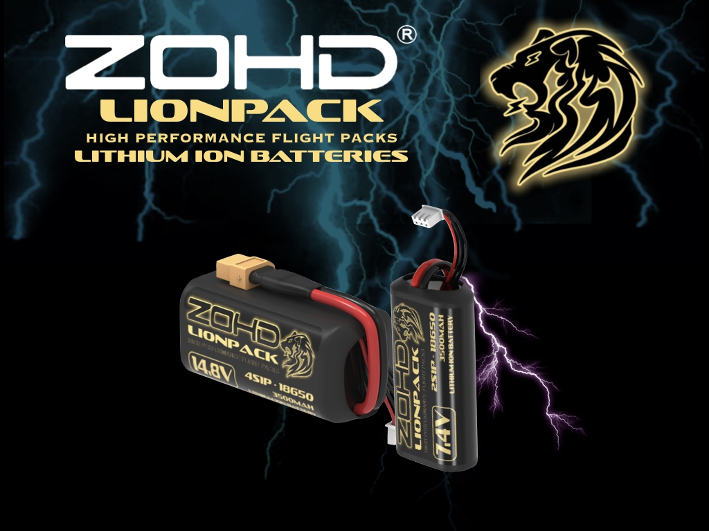 ZOHD LIONPACK 7.4V 2S1P 3500mAh 18650 Li-ion Lipo Battery for FPV Goggles Sub250g Plane RC Airplane Long Range Car Boat Tank