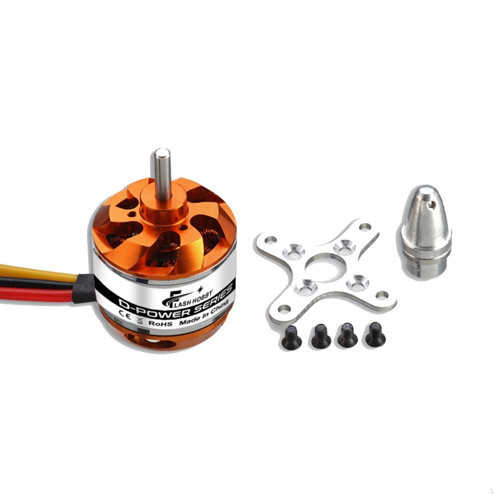 Flash Hobby D2826 930KV 1000KV 1400KV 2200KV 2-3S Brushless Motor For RC Airplane