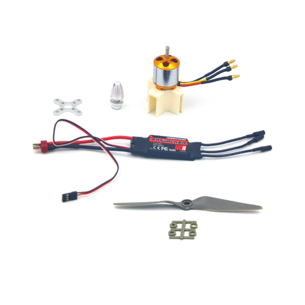 2217-2700KV Brushless Motor+Hobbywing 40A ESC Power System Set for RC Airplane Aircraft