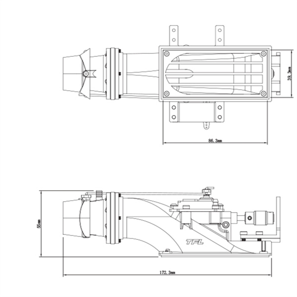 TFL B54253-C B54253-D Water Jet Thruster with Brushless Motor Set for RC Boat Model Parts