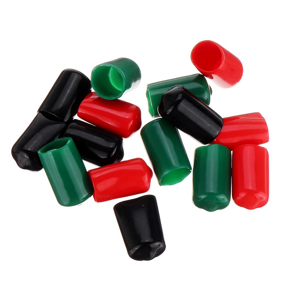 15Pcs Fishbonne XT60 T Connector Protector Plug Red/Green/Black Color Rubber Terminal Insulated Protective Cover Caps Case for Lipo Battery