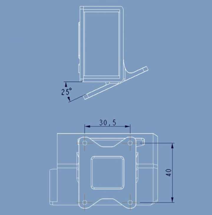 For GoPro 8 Action Camera Mount 25 Degree Inclined Base Holder TPU for RC Drone Racing Aircraft