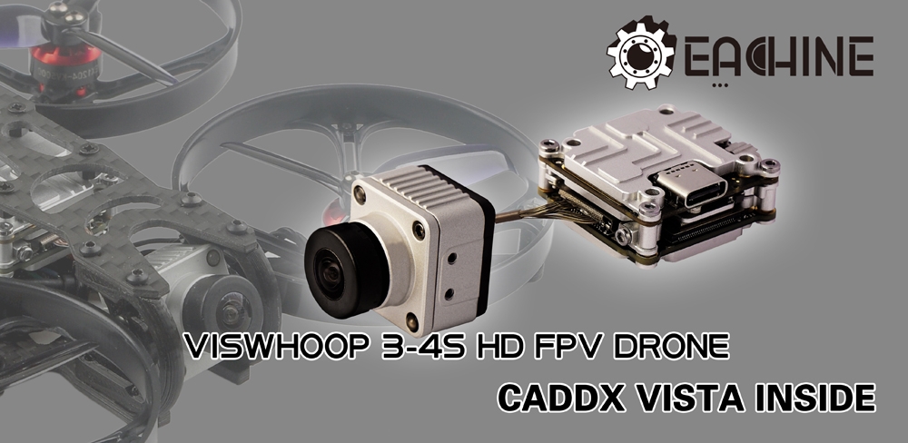 $199.20 for Eachine Viswhoop 2.5 Inch 130mm 3-4S HD Cinewhoop FPV Racing Drone BNF Frsky D8/D16 DJI FPV Camera Caddx Vista