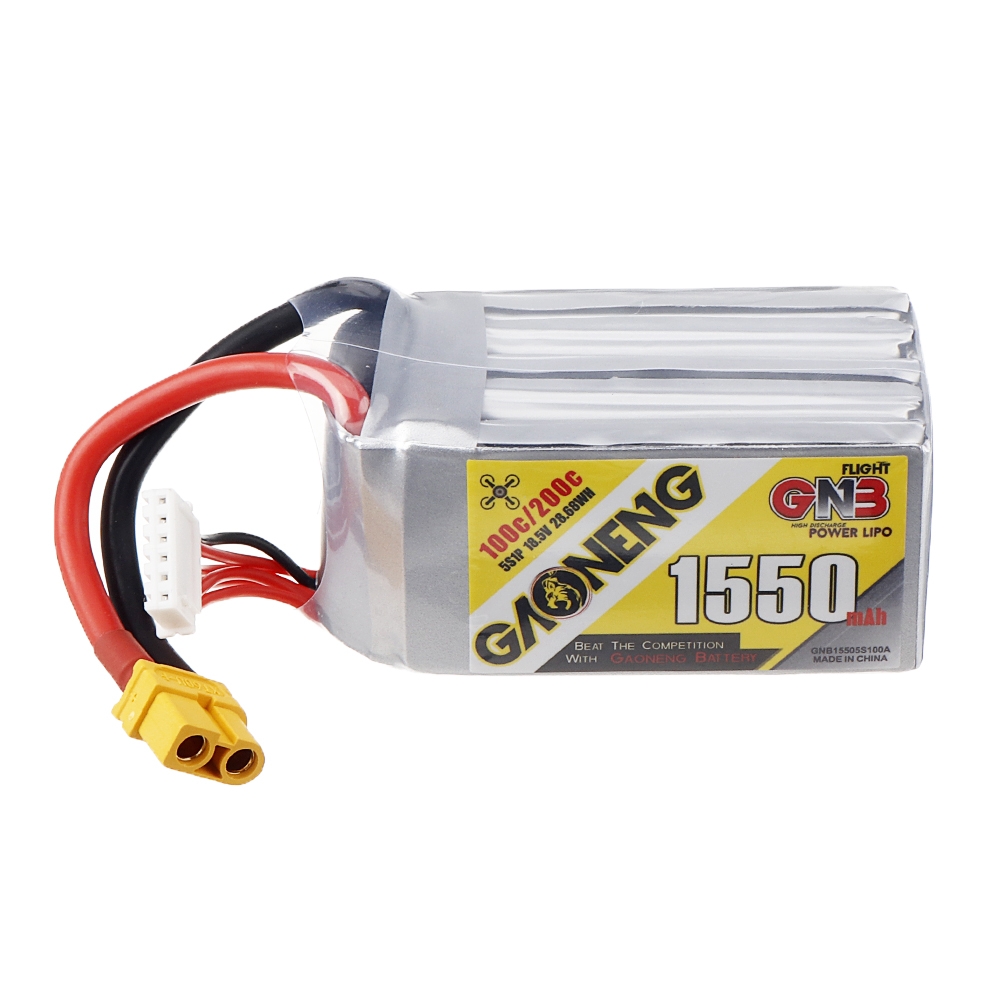 Gaoneng GNB 18.5V 1550mAh 100C 5S Lipo Battery XT60 Plug for TBS Source One 5" Frame V3 FPV Racing Drone