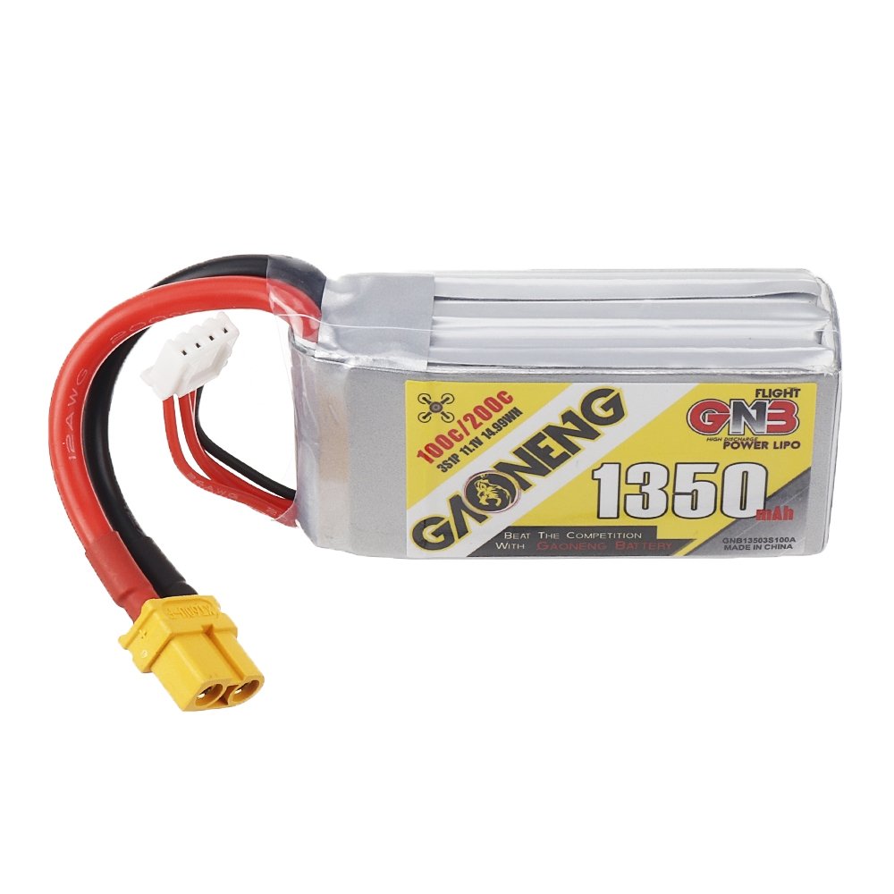 Gaoneng GNB 11.1V 1350mAh 100C 3S Lipo Battery XT60U-F Plug for iFlight Nazgul5 227mm