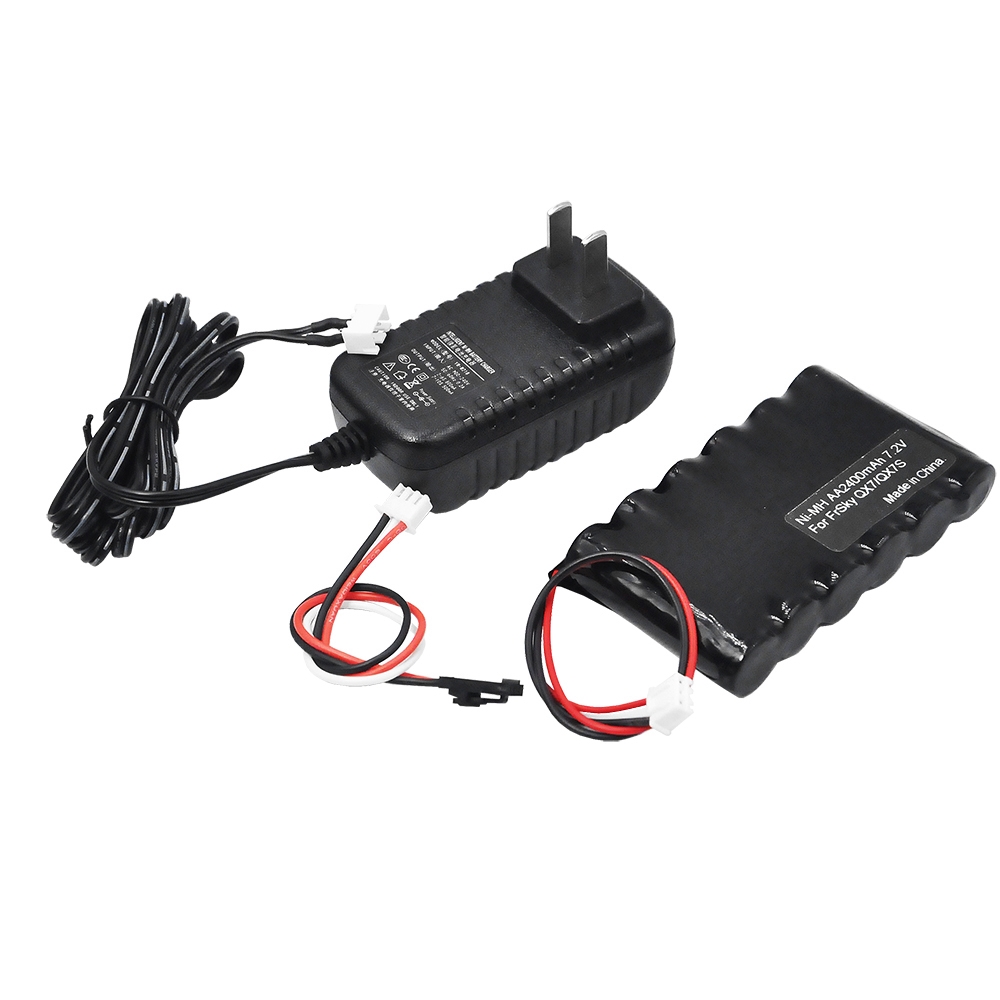 Battery Charger Kit with 7.2V 2400mAh NiMH Battery for Frsky Taranis QX7/QX7S Transmitter