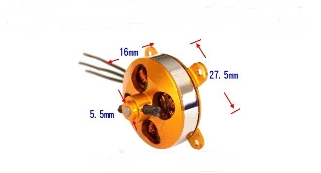 SS Series RC Motor Brushless A2204 2204 1400KV KV1400/1600KV KV1600 with O Ring for RC Fixed Wing Airplane Quadcopter Multirotor Drone