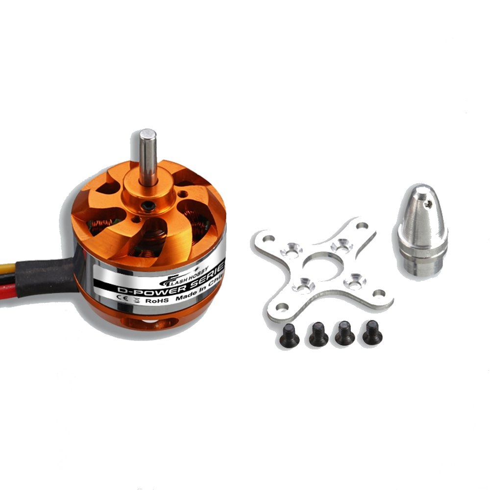 Flash Hobby D2822 1100KV 1450KV 1800KV 2600KV 2-3S Brushless Motor For RC Airplane