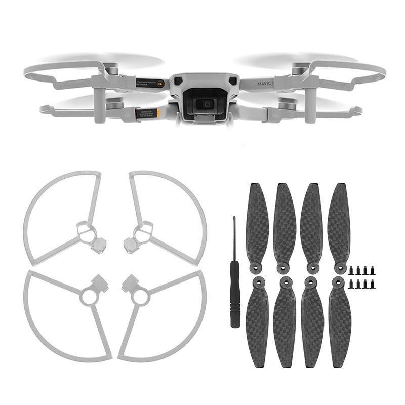 4726F Carbon Fiber Foldable Propeller Blade Set with Props Guard Protection Cover for DJI Mavic Mini RC Drone