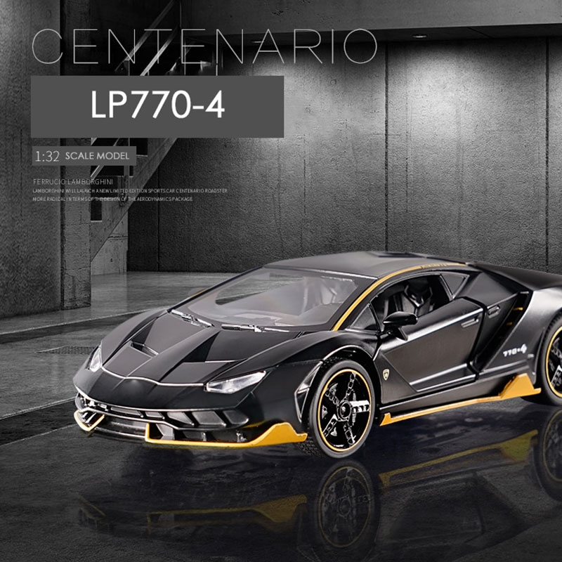 1:32 Alloy Centenario LP770 Multicolor Super Racing Car with Sound Light Diecast Model Toy for Children Gift - Photo: 1