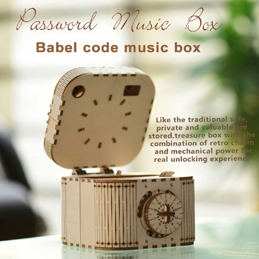 MoFun 3D DIY Assembly Mechanical Transmission Code Wooden Music Box