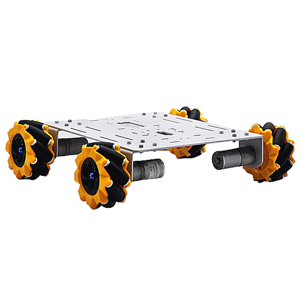 D-36 DIY 4WD Smart Metal RC Robot Car Chassis Base With Omni Wheels 1:46 Motor