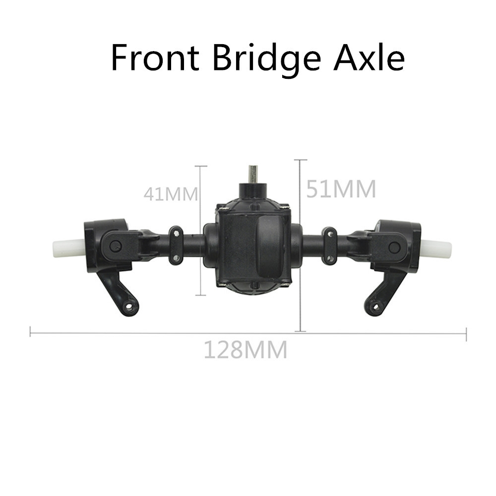 3PCS Front Middle Rear Bridge Axle w/ Metal Gear for Q60 Q64 EAT02 FY004A B36 MN77 1/16 6WD RC Car - Photo: 1