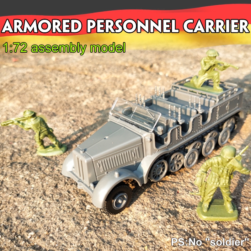 1/72 4D World War II Germany Armored Carrier Military Assembled Model Toys