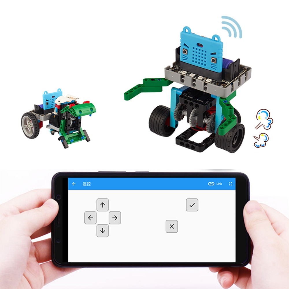 Kittenbot 12 In 1 DIY Block Building Microbit Program RC Robot Tracking Obstacle Avoidance Robot Toy - Photo: 1