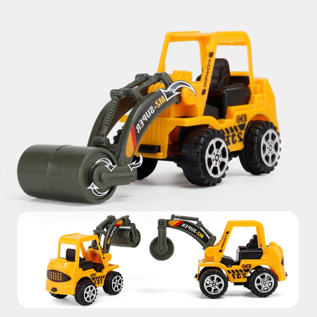 6 PCS Engineering Vehicle Excavator Dozer Toys Vehicle Car Model Kids Gifts