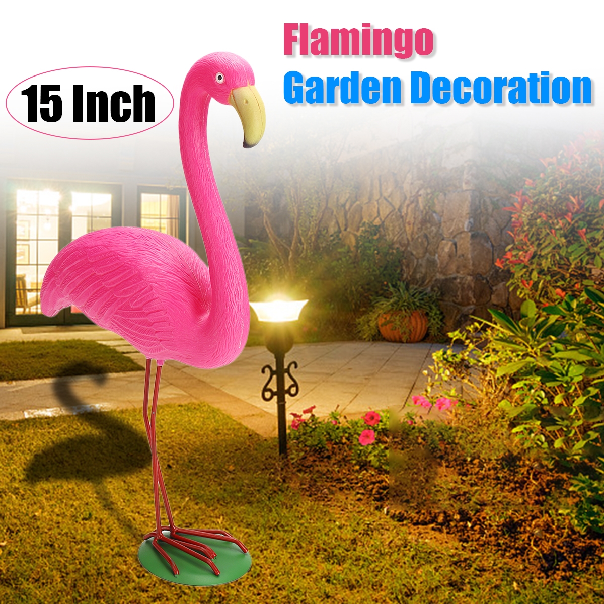 Pink Flamingo Plastic Yard Garden Lawn Art Ornaments Retro Decoration Toys