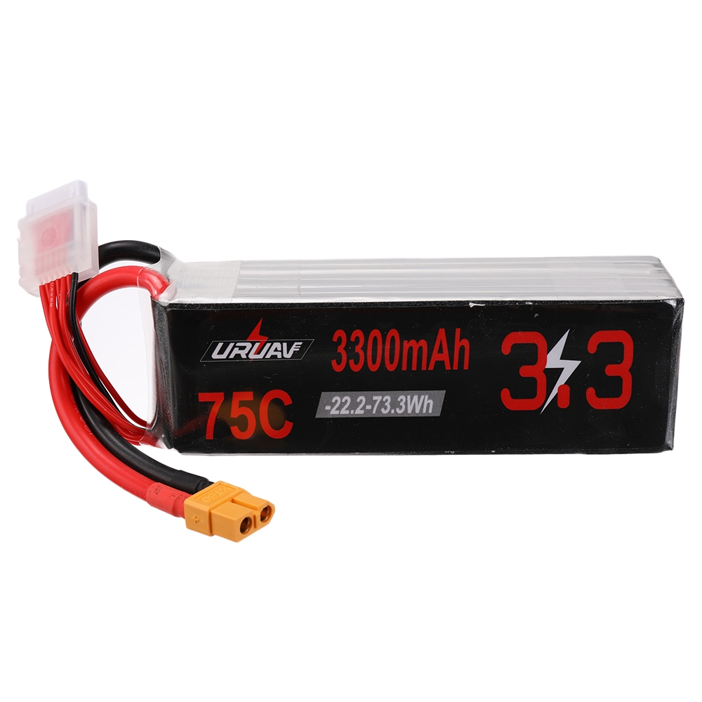 URUAV 22.2V 3300mAh 75C 6S Lipo Battery XT60 Plug for KDS INNOVA 550 RC Helicopter