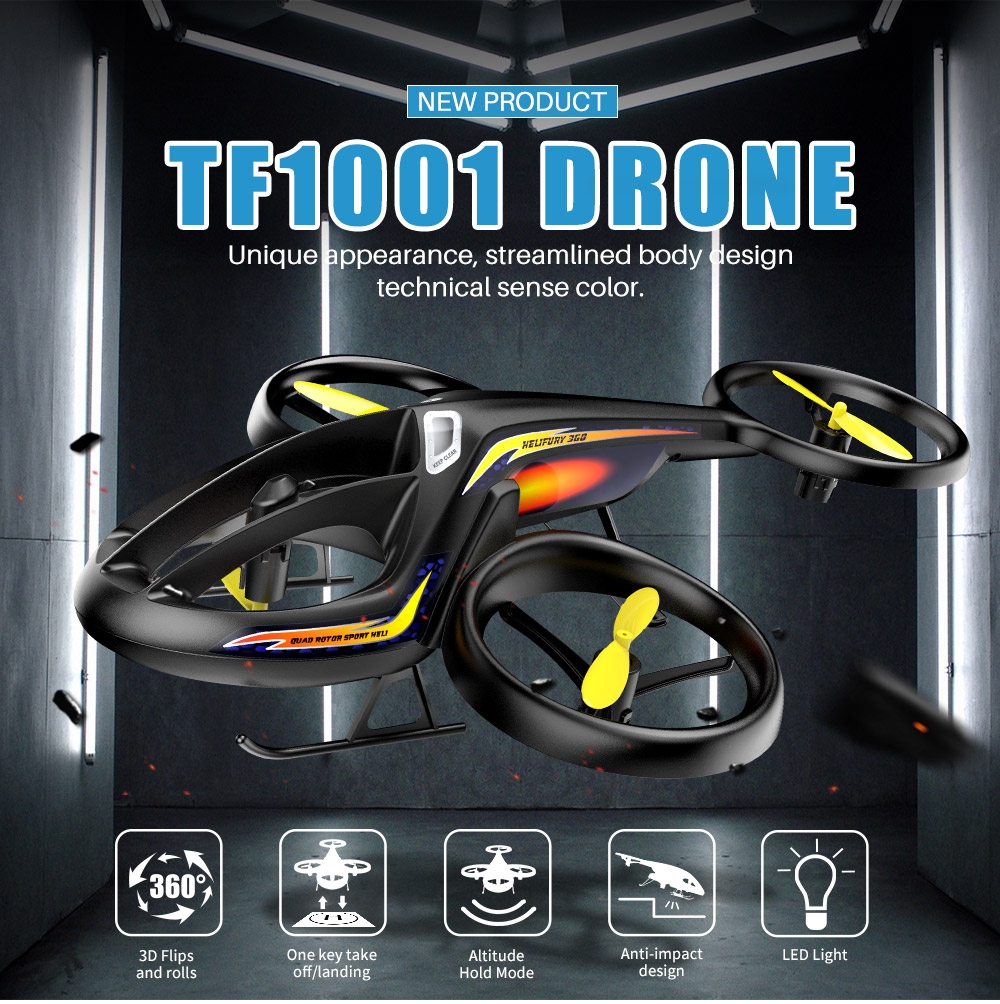 SYMA TF1001 Helifury 360 Altitude Hold Mode 3D Flips LED RC Drone Quadcopter RTF with Landing Pad - Photo: 1