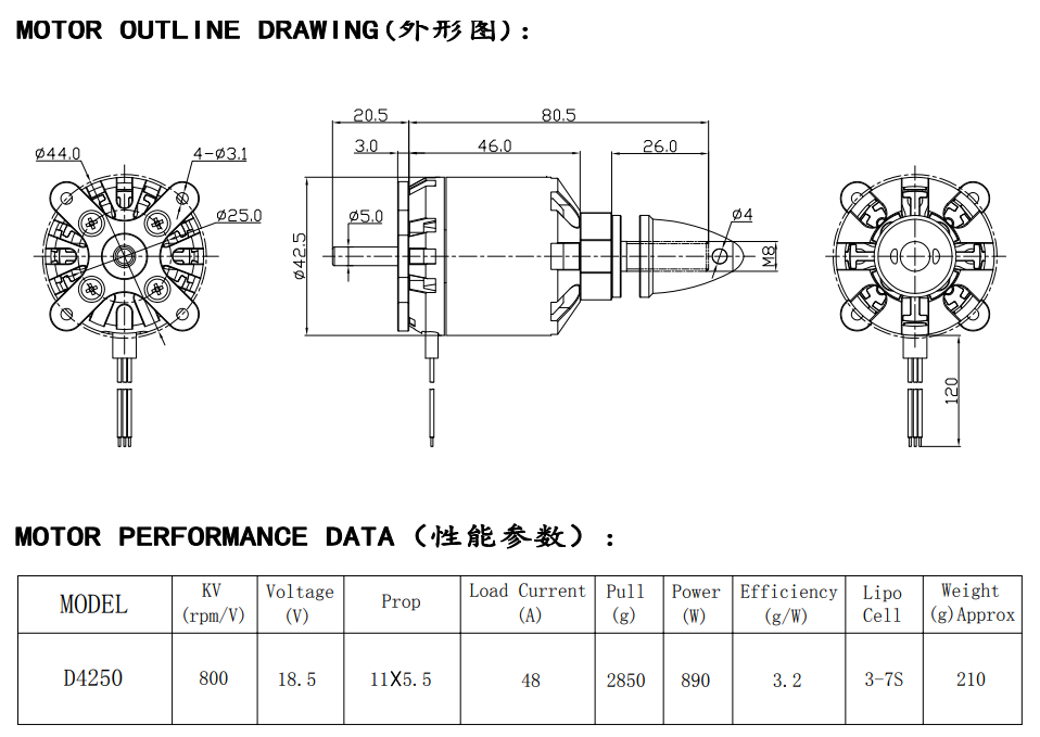 Racerstar RC Brushless Motor BA2305 1850KV Support 2S 9050 Prop for Fixed Wing RC Airplane Drone