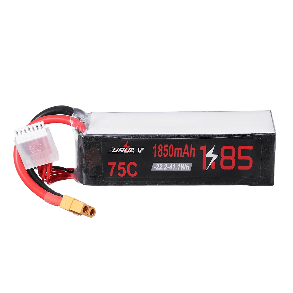 URUAV 22.2V 1850mAh 75C 6S Lipo Battery XT60 Plug for ALIGN T-REX 470 Helicopter