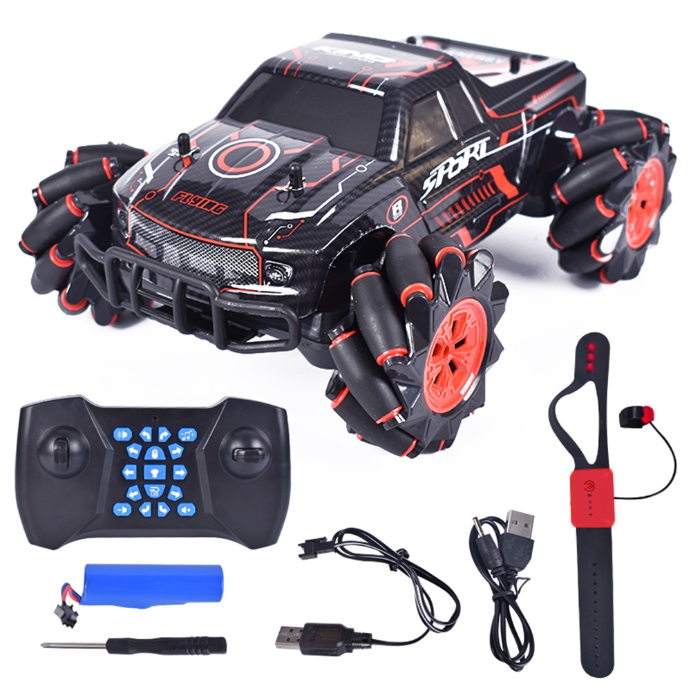 1:12 RQ2077 Four-Wheel Drive Gesture Sensing Dual RC Light Music Dancing 360 ° Rotating Off-Road Climbing RC Car