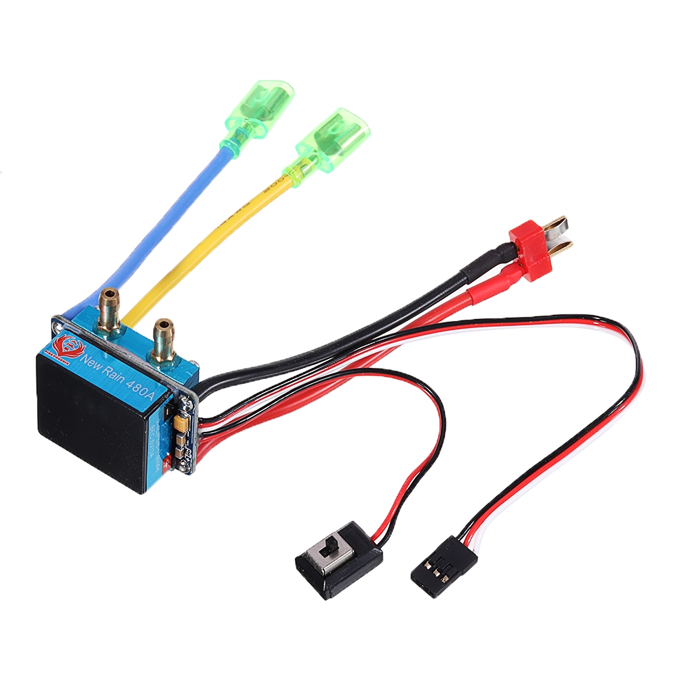 Brushed ESC 480A Water/Air Cooled Waterproof Double Side ESC For RC Boat