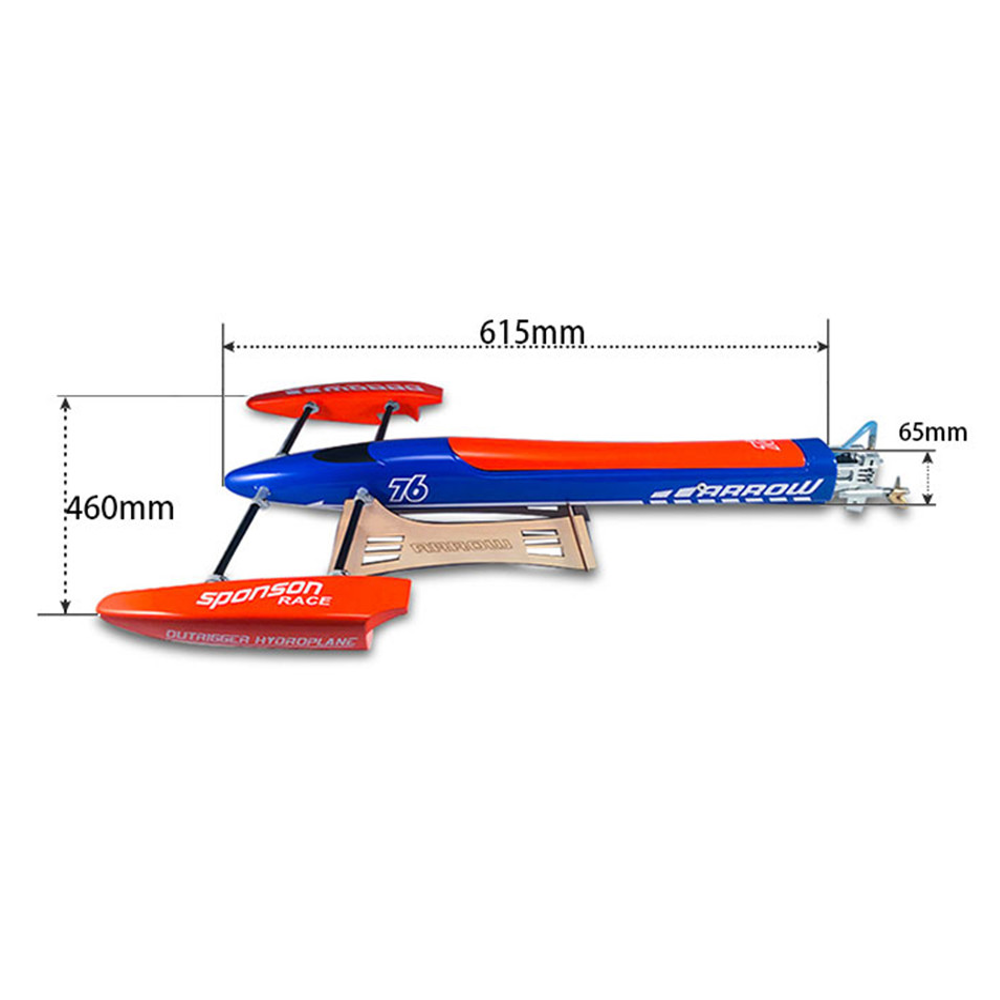 TFL 1128 615mm Blue Arrow Glassfiber Brushless Electric RC Boat with 2958 3300KV Motor 125A ESC