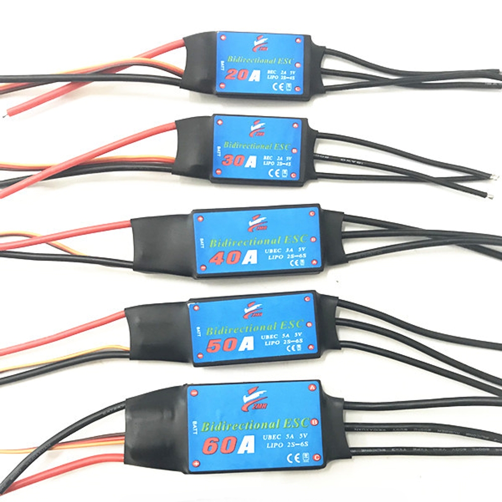 Double Sides Brushless ESC 20/30/40/50/60/80A Underwater Thruster RC Car Boat Parts