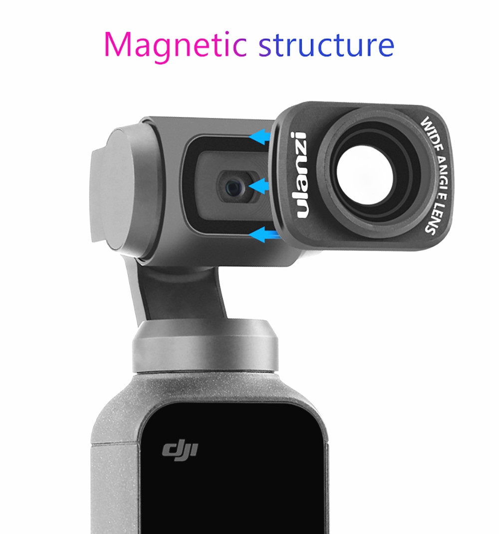Ulanzi Upgrade OP4K No Distortion HD Magnetic Wide Angle Lens for DJI Osmo Pocket Handheld Gimbal Camera Accessories