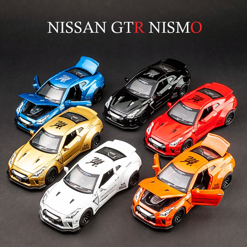 Multi-color Alloy Metal Pull Back Nissan GTR Nismo Cars Diecast Car Model Toys for Kids Gift