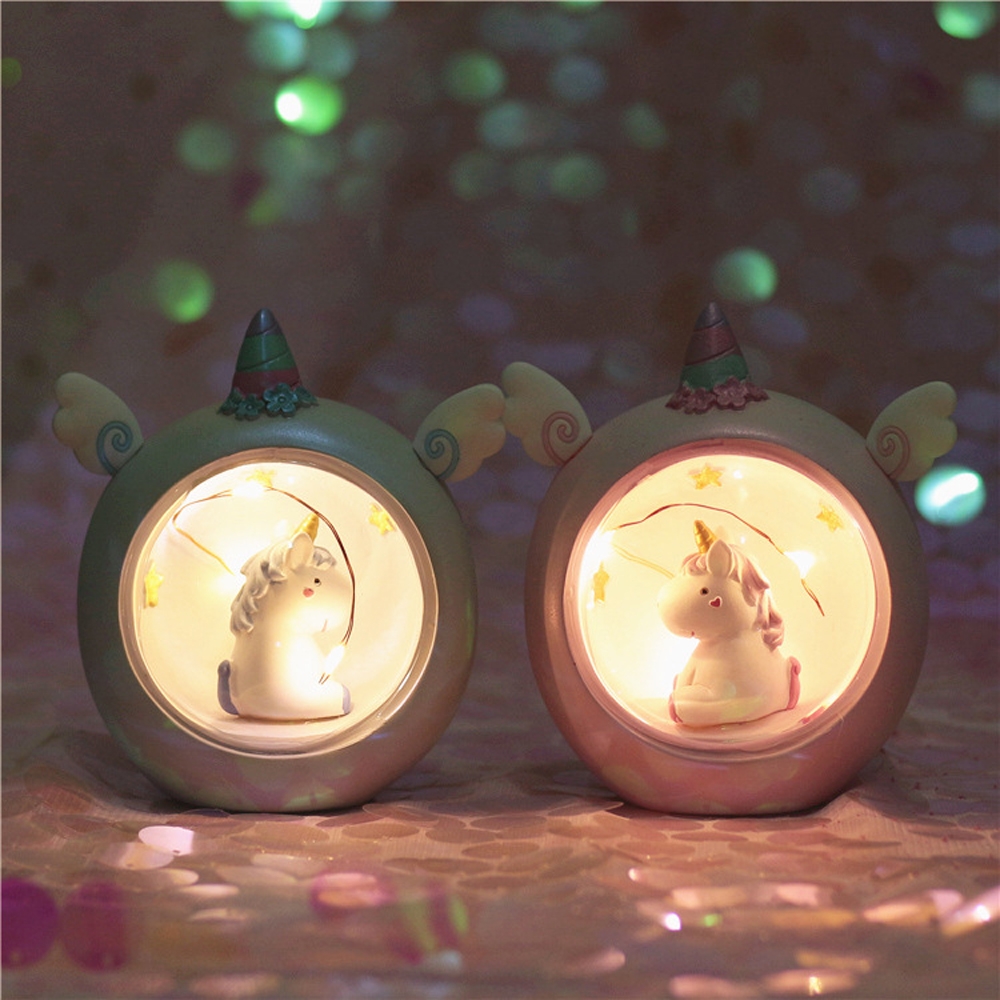 Creative Cute Unicorn Night Lights Novelties Decorations Toys for Girls Christmas New Year Birthday Gifts