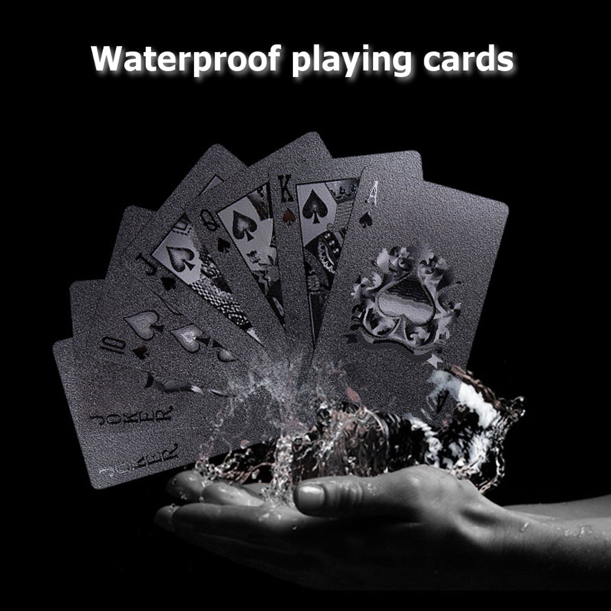 Black Matte Plastic Poker Cards Waterproof PET Waterproof Playing Cards Toys