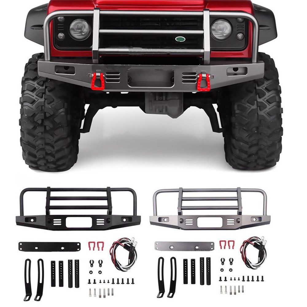 Adjustable Metal Front Bumper Protector Full Kit for 1/10 RC TRX4 Axial SCX10/ II Car Parts