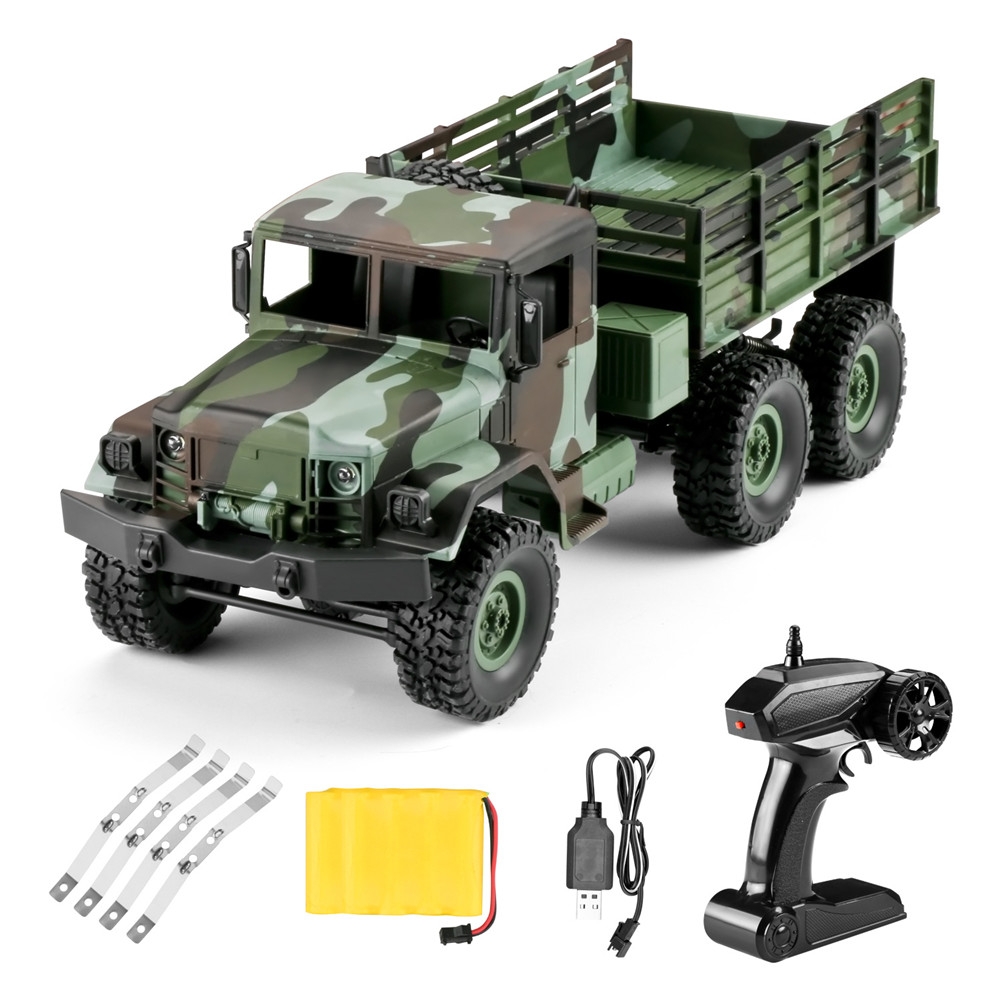 MN Model MN77 1/16 2.4G 4WD Rc Car with LED Light Camouflage Military Off-Road Truck RTR Toy 