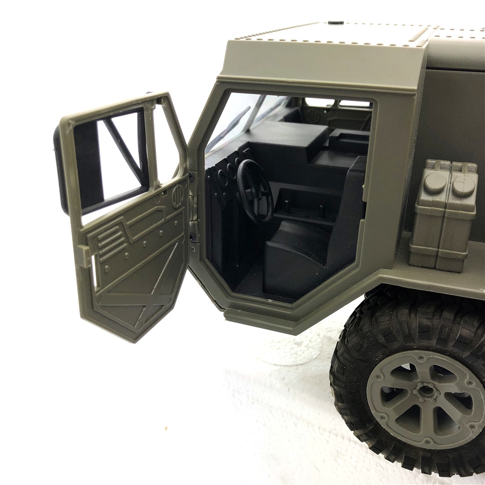 2 Batteries Fayee FY004A with Canvas 1/16 2.4G 6WD Rc Car Proportional Control US Army Military Truck RTR Model 