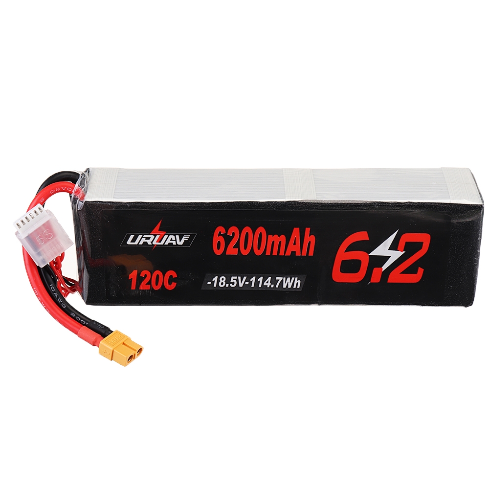 URUAV 18.5V 6200mAh 120C 5S Lipo Battery XT60 Plug for RC Car Airplane Drone