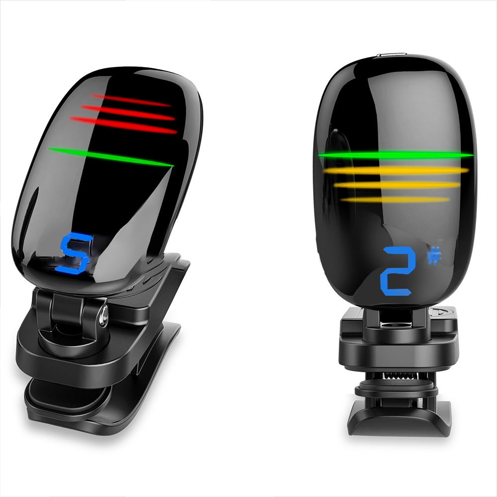 FZONE FT-16 3D Clip-on Chromatic Tuner for Bass Violin Ukulele Guitar