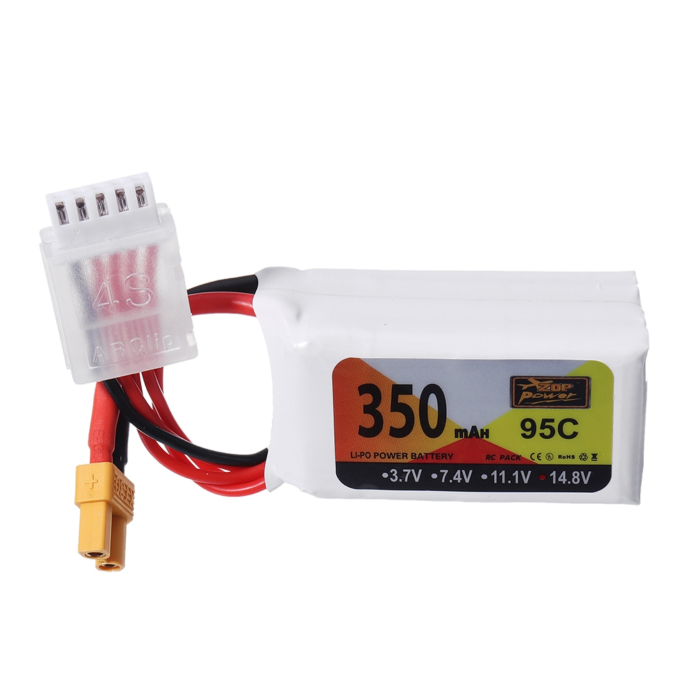 ZOP Power 14.8V 350mAh 95C 4S Lipo Battery XT30 Plug for RC Drone