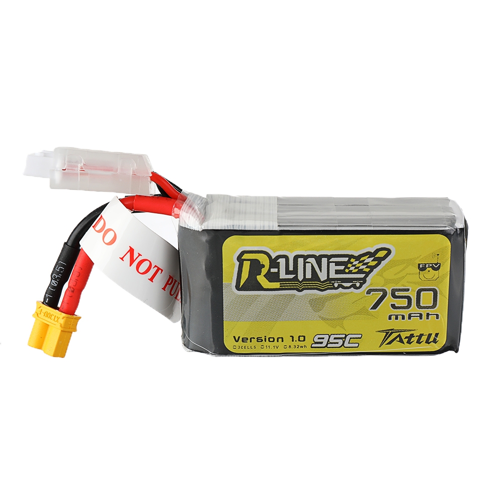 TATTU R-LINE 1.0 11.1V 750mAh 95C 3S Lipo Battery XT30 Plug for Eachine Lizard95 FPV Racer