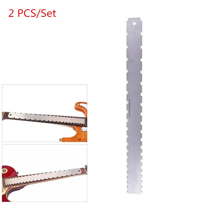 2 PCS/Set Guitar Neck Steel Straight Edge for Luthier Repair Tool Guitar Player