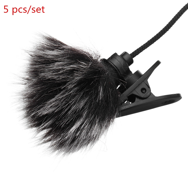 5 PCS/Set Lapel Microphone Mic Windscreedn Wind Shield Wind Fur Muff For Lapel Lavalier